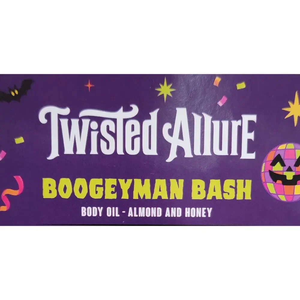 Twisted Allure Boogeyman Bash Body Oil Almond and Honey NEW